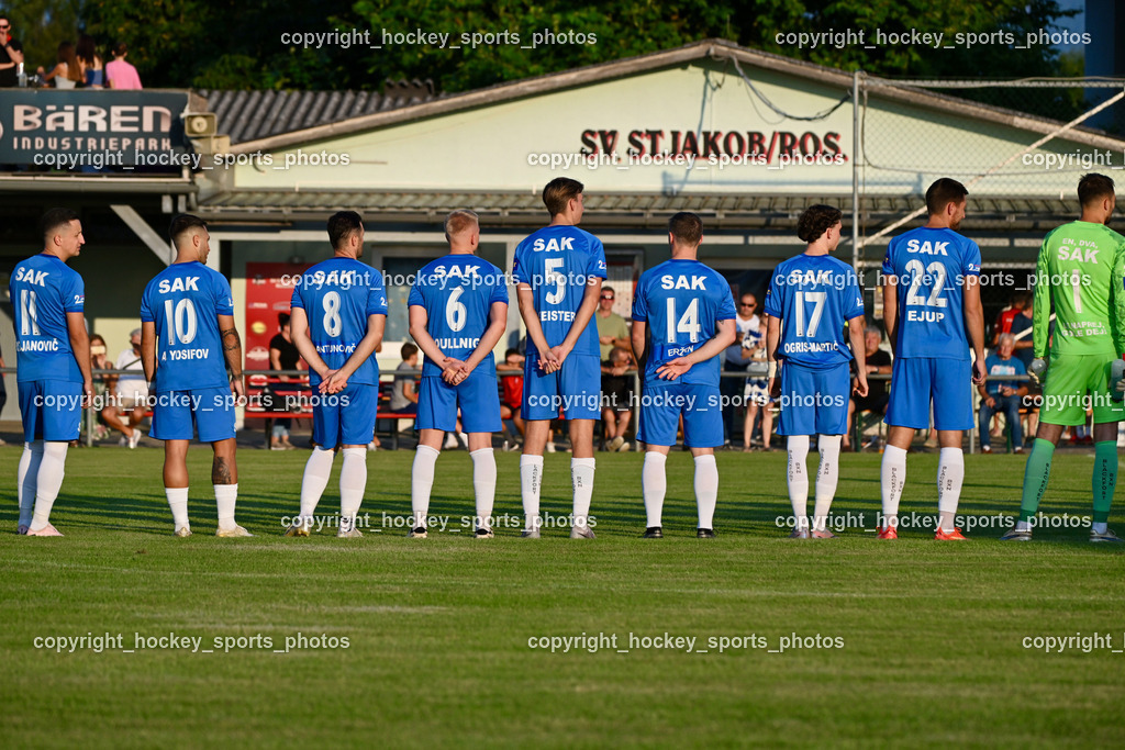 SV St.Jakob vs. SAK | SAK Mannschaft, SV St.Jakob vs. SAK, SV St.Jakob vs. SAK am 23.08.2024 in St. Jakob im Rosenthal (Sportplatz St. Jakob), Austria, (Photo by Bernd Stefan)