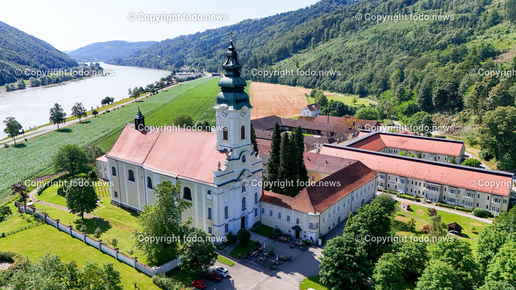 Engelhartszell_ 25.06.2024-24 | 25.06.2024, Engelhartszell, AUT, Engelhartszell, im Bild Stift Engelszell, Trappistenkloster, Drohne