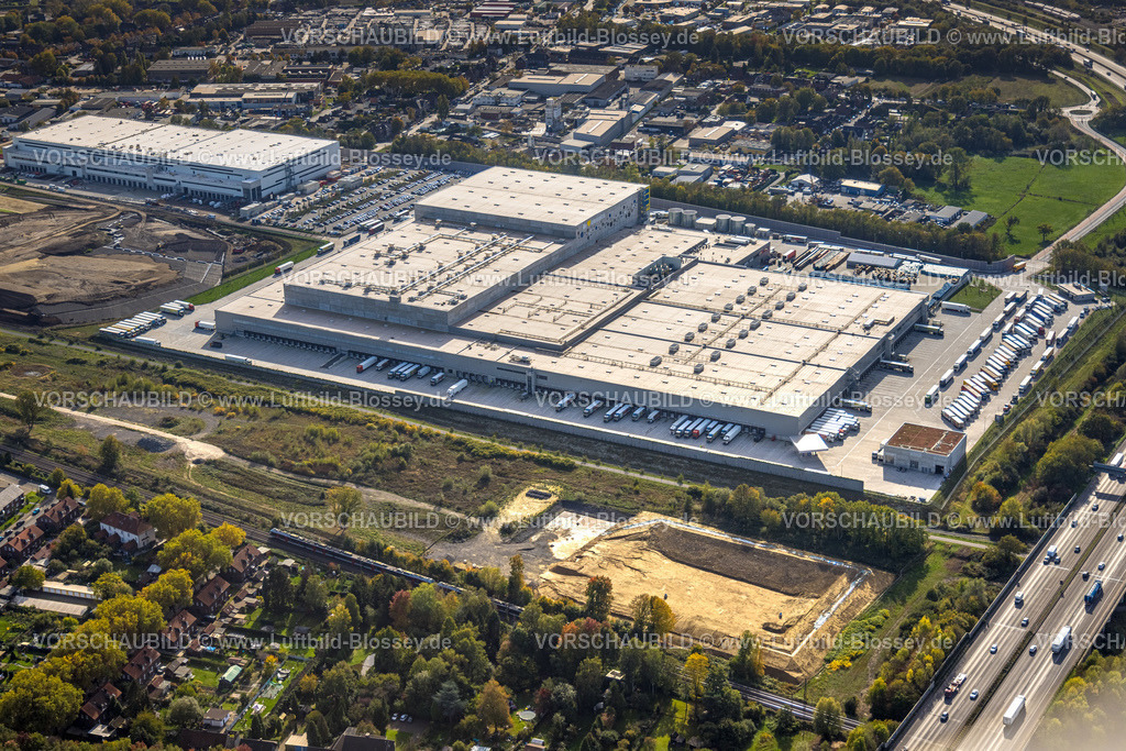 Oberhausen221003410 | Luftbild, EDEKA Zentrallager, Picnic E-Food-Lager, Baustelle, Schwarze Heide, Oberhausen, Ruhrgebiet, Nordrhein-Westfalen, Deutschland