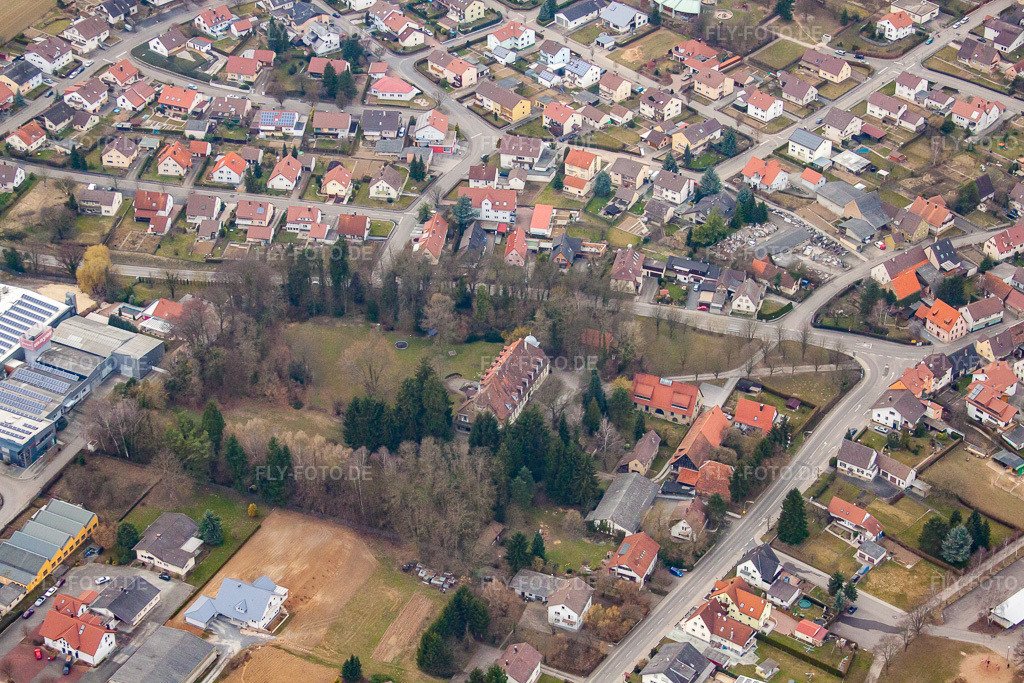 Luftbild: Amalienhof in Sulzfeld im Bundesland Baden-Württemberg in Deutschland. Foto: IMG_38234.jpg vom 12.03.2011 durch Werner Riehm/FLY-FOTO.de