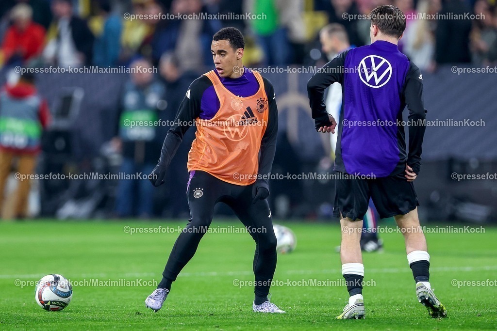 DFB23032502126 | 23.03.2025, Fußball, Viertelfinale UEFA Nations League, Deutschland - Italien, Signal Iduna Park, Saison 2024 2025: Jamal Musiala (GER #10) DFB regulations prohibit any use of photographs as image sequences and or quasi-video.