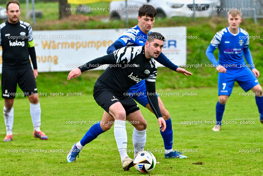 MSC Magdalen vs. SV Wernberg | #9 Mario Dolinar MSC Magdalen, #22 Milos Bukumirovic SV Wernberg, MSC Magdalen vs. SV Wernberg, MSC Magdalen vs. SV Wernberg am 10.11.2024 in Magdalen (Sportplatz Magdalen), Austria, (Photo by Bernd Stefan)
