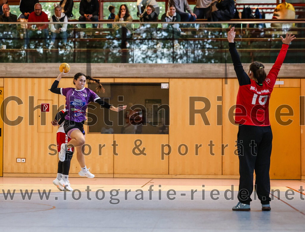 2024-10-13_065_SpVgg_Altenerding_gegen_SC_Freising | Erding, Deutschland, 13.10.2024:Handball, Bezirksoberliga Frauen Altbayern 2024 / 2024, 3. Spieltag, SpVgg Altenerding gegen SC Freising, Endergebnis: 26:35Michelle Gruber (SpVgg Altenerding, #7), Eduarta Krasnigi (HSG Freising-Neufahrn, #4), Hanna Knecht (HSG Freising-Neufahrn, #16)Foto: Christian Riedel / fotografie-riedel.net