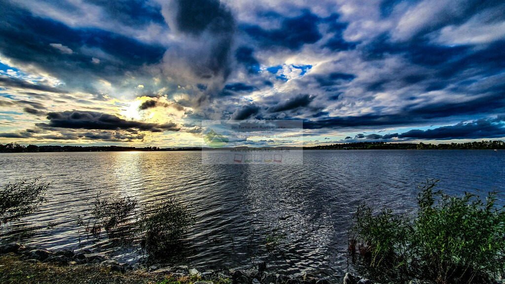 Sonnenuntergang am Förmitzspeicher - Unwetter zieht auf | Impressionen rund um Hochfranken - Frankenwald - Fichtelgebirge - Realisiert mit Pictrs.com