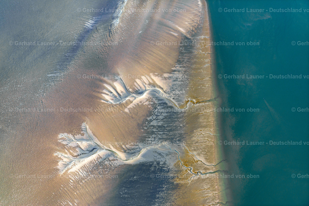 3801588 | Wasserstrukturen bei Pellworm, Nationalpark Schleswig-Holsteinisches Wattenmeer