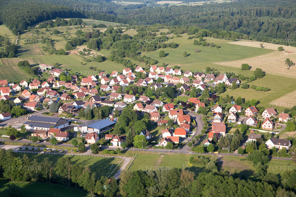 Luftbild: Ortsansicht in Lembach im Bundesland Bas-Rhin in Frankreich. Foto: IMG_080253.jpg vom 05.06.2015 durch Werner Riehm/FLY-FOTO.de