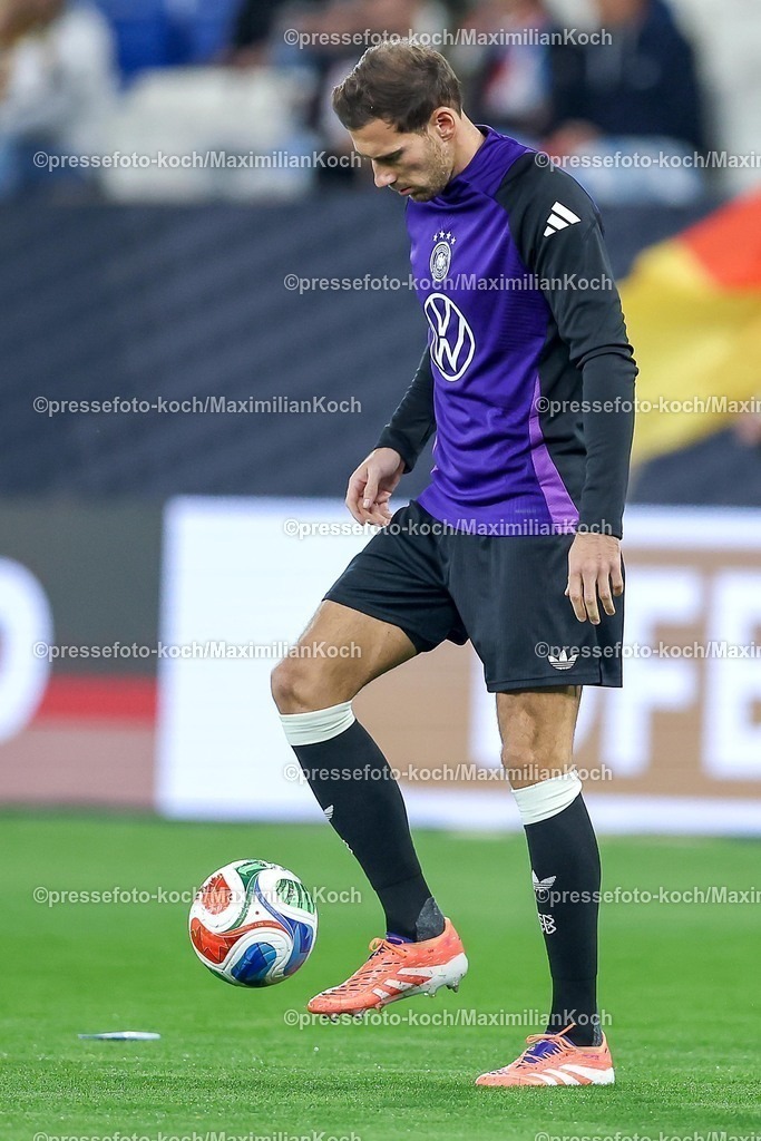 DFB10102501052 | 10.10.2025, Fußball, Länderspiel, Deutschland - Luxemburg, UEFA WM-Qualifikation, 2025/2026, Gruppe A, PreZero Arena in Sinsheim: Leon Goretzka (GER #08) DFB regulations prohibit any use of photographs as image sequences and or quasi-video.