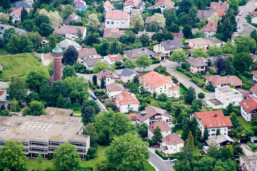 Luftbild: Pforzheim SW, Reuchlin Gymnasium im Ortsteil Südweststadt in Pforzheim im Bundesland Baden-Württemberg in Deutschland. Foto: IMG_2450.jpg vom 05.06.2006 durch Werner Riehm/FLY-FOTO.de