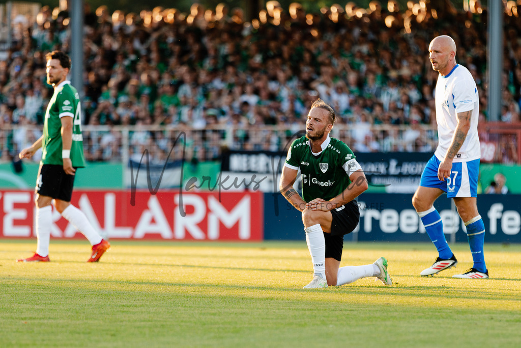 DFB-Pokal 2025/2026, 1. Runde: SC Preußen Münster - Hertha BSC Berlin | Münster, 18.08.2025: DFB-Pokal 2025/2026, 1. Runde, SC Preußen Münster gegen Hertha BSC Berlin im LVM-Preußenstadion in Münster.(Foto: sportfotografie.ms | Markus Paletta) - Realisiert mit Pictrs.com