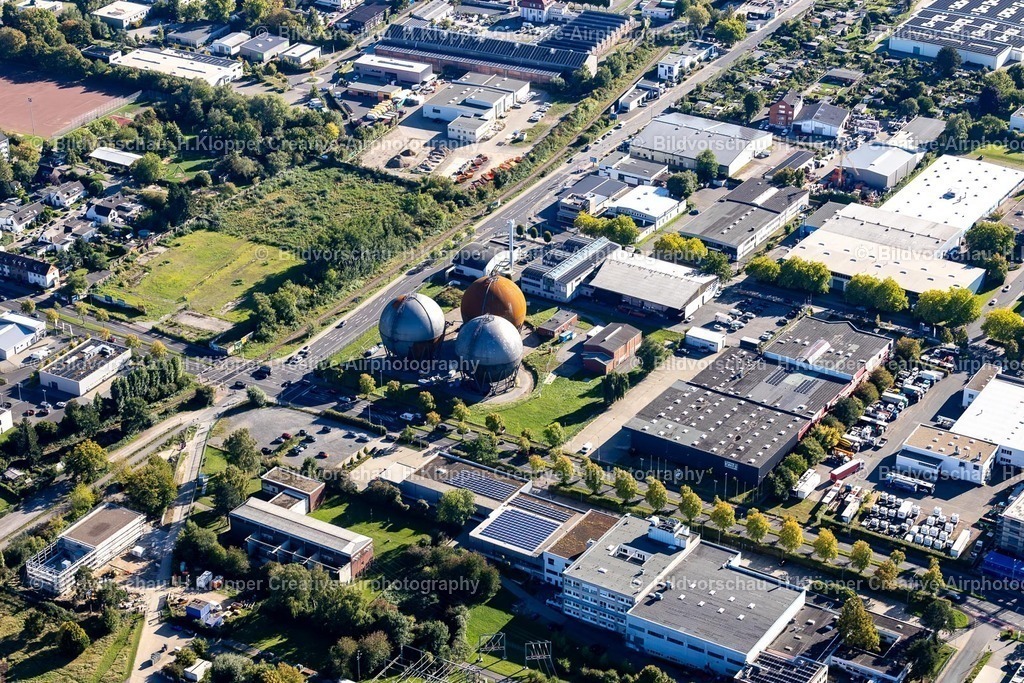 Lufbilder Aachen-6002 | Luftbild Gasometer- Hoch- Speicherbehälter am Grüner Weg in Aachen im Bundesland Nordrhein-Westfalen - Realisiert mit Pictrs.com
