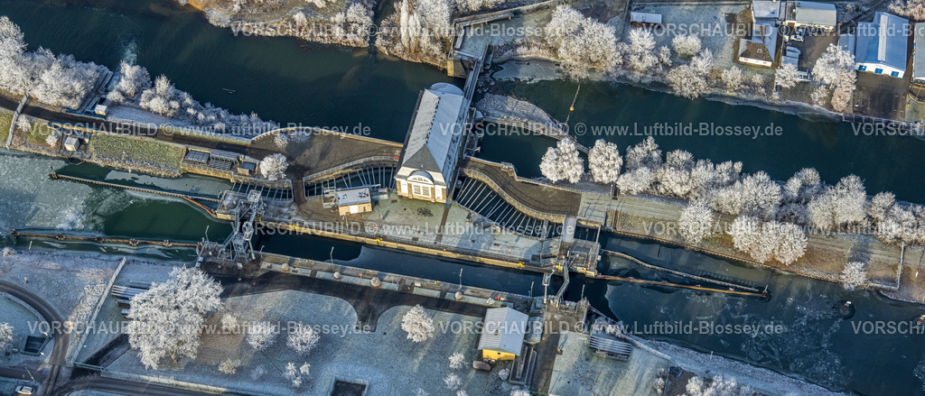 Hamm221202989 | Luftbild, Winterliche Schleuse Hamm, Mitte, Hamm, Ruhrgebiet, Nordrhein-Westfalen, Deutschland