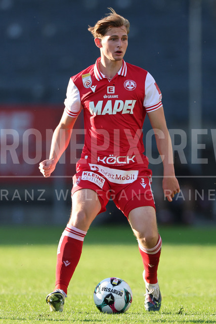 Grazer AK 1902 vs WSG Tirol – Austrian Bundesliga | Graz, Austria, 02.MAY.26 - SOCCER - ADMIRAL Bundesliga, Qualification Group, Grazer AK 1902 vs WSG Tirol. The image shows Ludwig Vraa (GAK).