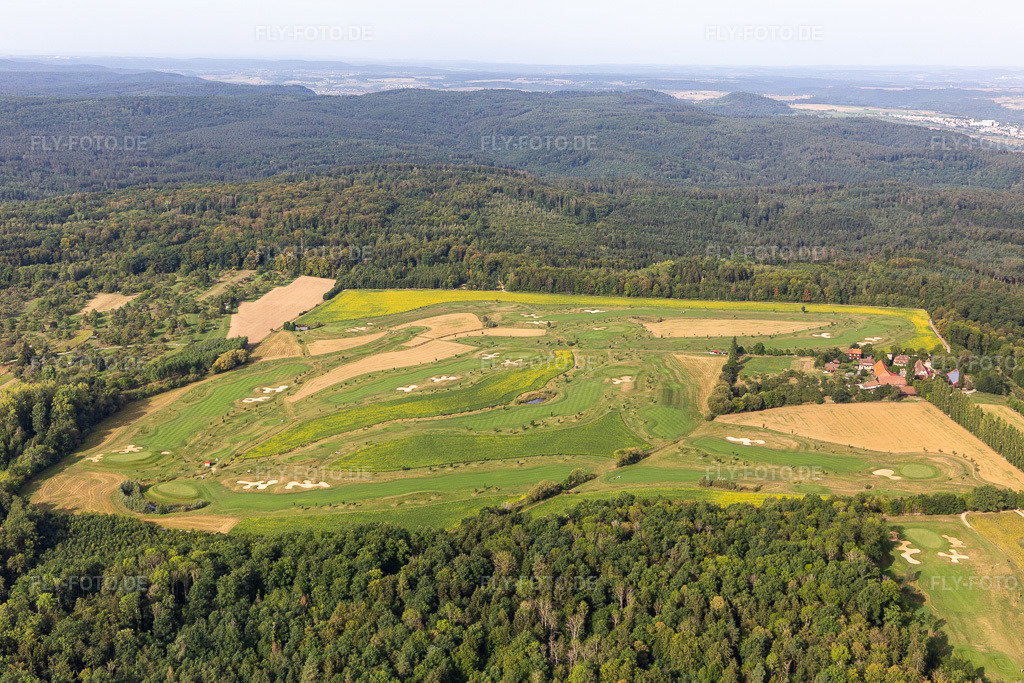 Luftbild: Gelände des Golfplatz Golfclub Schloss Kressbach in Kressbach im Ortsteil Kreßbach in Tübingen im Bundesland Baden-Württemberg in Deutschland. Foto: IMG_008680.jpg vom 27.08.2020 durch Werner Riehm/FLY-FOTO.de