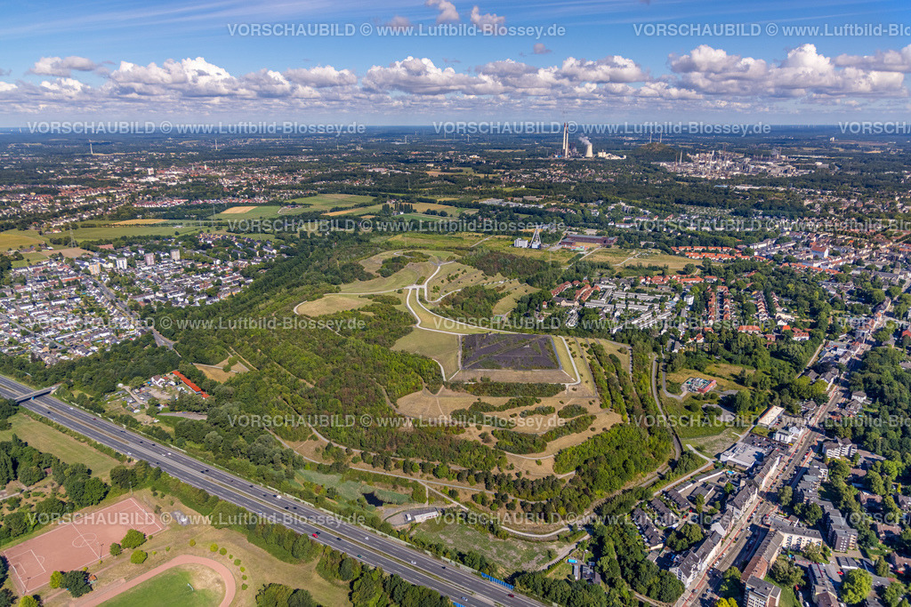 Gelsenkirchen220801642Buer | Luftbild, Rungenberghalde, Zeche Hugo Schacht 2 mit Förderturm, Buer, Gelsenkirchen, Ruhrgebiet, Nordrhein-Westfalen, Deutschland