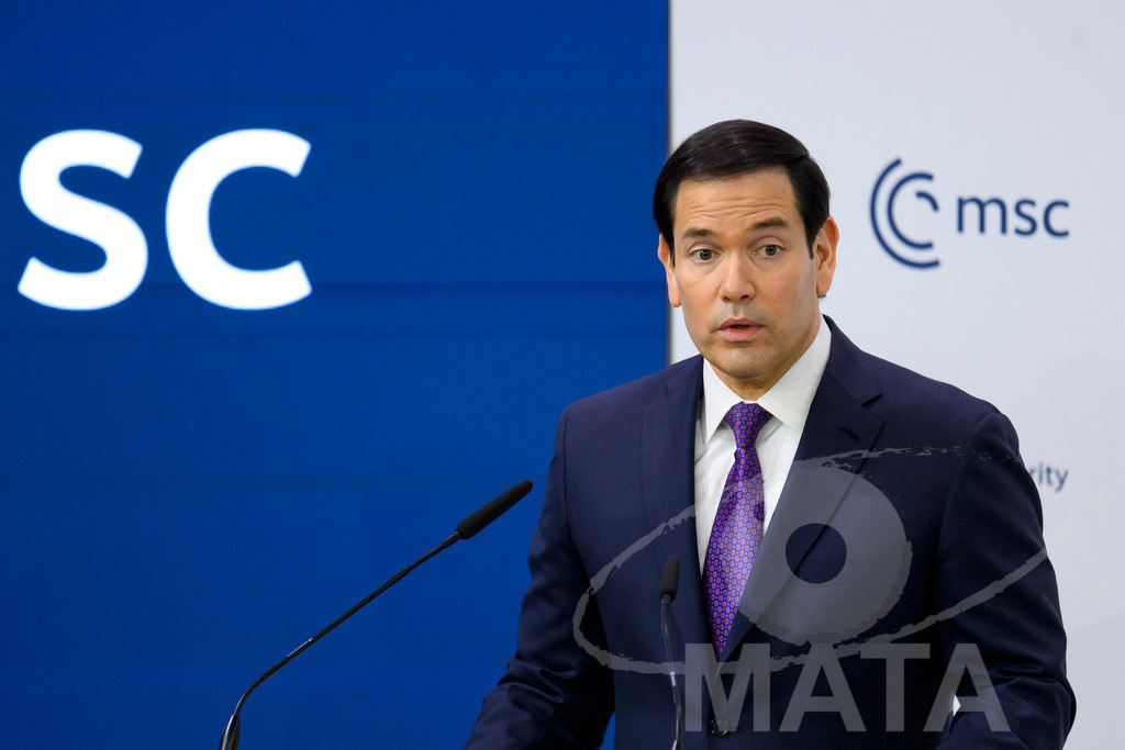 _DWA7399 | Politiker Marco Rubio (REP), Außenminister der Vereinigten Staaten von Amerika, spricht auf der Münchner Sicherheitskonferenz 2026. München, 14.02.2026 Bayern Deutschland - Realisiert mit Pictrs.com