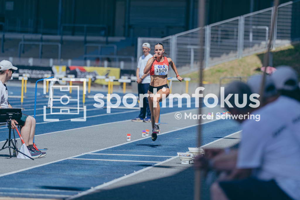 Deutsche Meisterschaften U20 / U16 2026 | Jenna Haudek, LG Brillux Münster, 1509, Dreisprung, Deutsche Meisterschaften der U20 &amp; U16 2026, Lohrheidestadion Bochum-Wattenscheid, 11.07.2026. Foto: Marcel Schwering / sportimfokus - Realisiert mit Pictrs.com