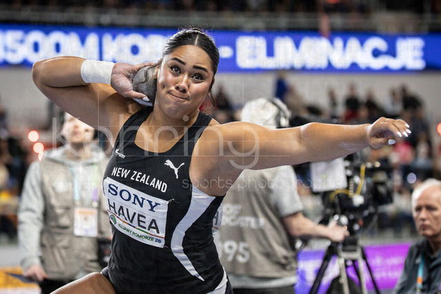 World Athletics Indoor Championships Kujawy Pomorze 26, 20.03.2026 | TORUN, POLAND - MARCH 20:  Tapenisa HAVEA (NZL) competes in the women's shot put during the World Athletics Indoor Championships Kujawy Pomorze 26 on day 1 / session 2 at Kujawsko-Pomorska Arena Torun on March 20, 2026 in Torun, Poland. 