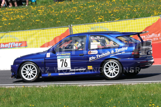 FIA European Hill Climb Championship – Rechberg 2026 | FIA European Hill Climb Championship at Rechberg, held from 24 to 26 April 2026 near Tulwitz, Styria, Austria. The image shows Dietmar LUSTIG-JUNGWIRTH (AUT) Ford Escort Cosworth RS01.