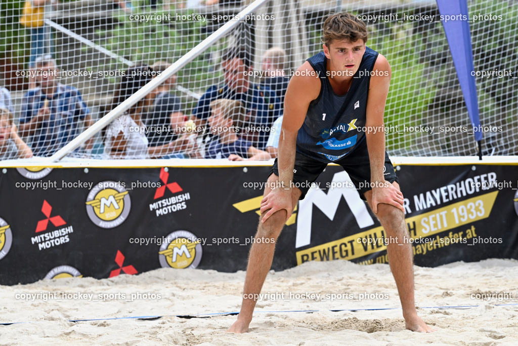 Kärntner Landesmeisterschaft Beach Volleyball | #1 KLEMEN Michael Mario, Kärntner Landesmeisterschaft Beach Volleyball, Kärntner Landesmeisterschaft Beach Volleyball am 18.08.2024 in Villach (Rathausplatz Villach), Austria, (Photo by Bernd Stefan)