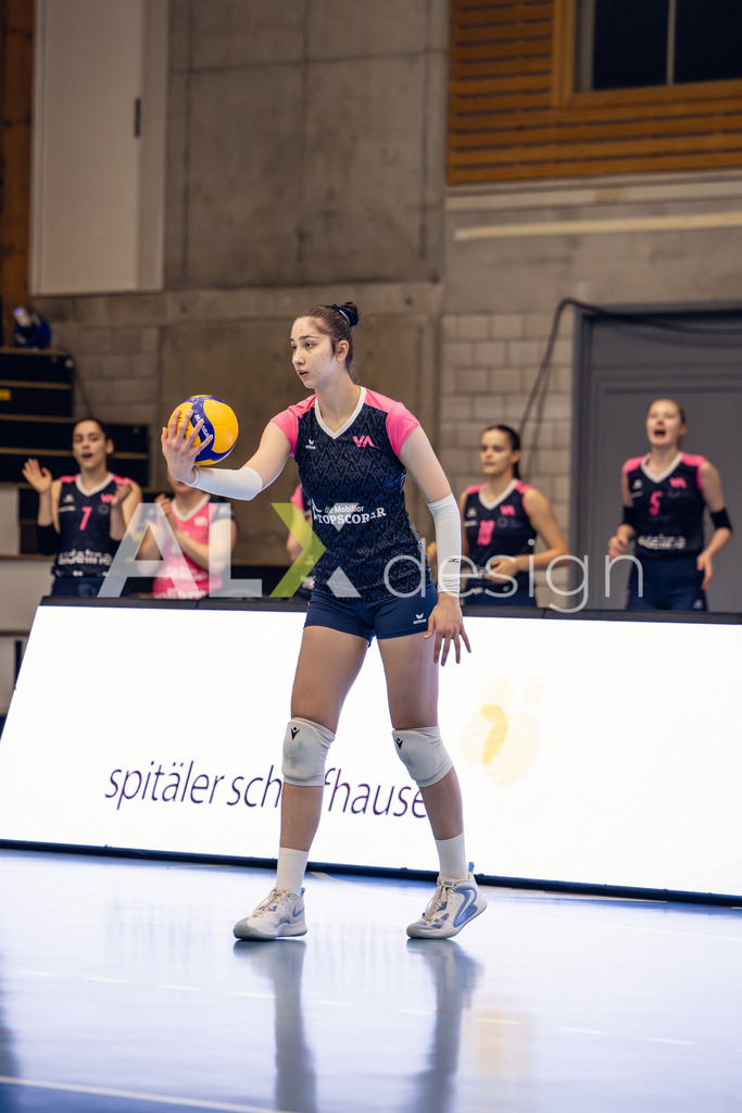 Volleyball I Frauen I Saison 2025-2026 I Volleyball NLA | Women I Round 14 I VC Kanti Schaffhausen - NLZ Volleyball Academy Zürich I 16.01.2026 | NLZ Volleyball Academy - 3 Marharyta Geiko (UKR) – Diagonalangriff - Realisiert mit Pictrs.com