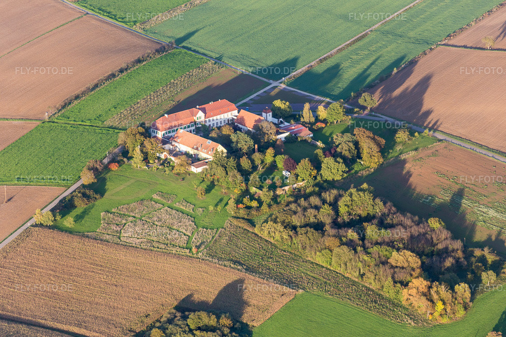Luftbild: Werkstatt für betreutes Wohnen Werkstatt für verborgene Talente gemeinnützige GmbH im Haftelhof in Schweighofen im Bundesland Rheinland-Pfalz in Deutschland. Foto: IMG_074677.jpg vom 14.10.2014 durch Werner Riehm/FLY-FOTO.de