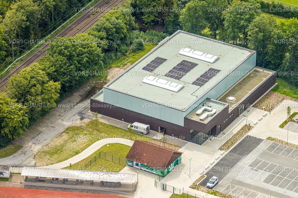 Werl240712031 | Luftbild, Sportpark Werl, Neubau Sporthalle Am Salzbach, Werl, Soester Börde, Nordrhein-Westfalen, Deutschland