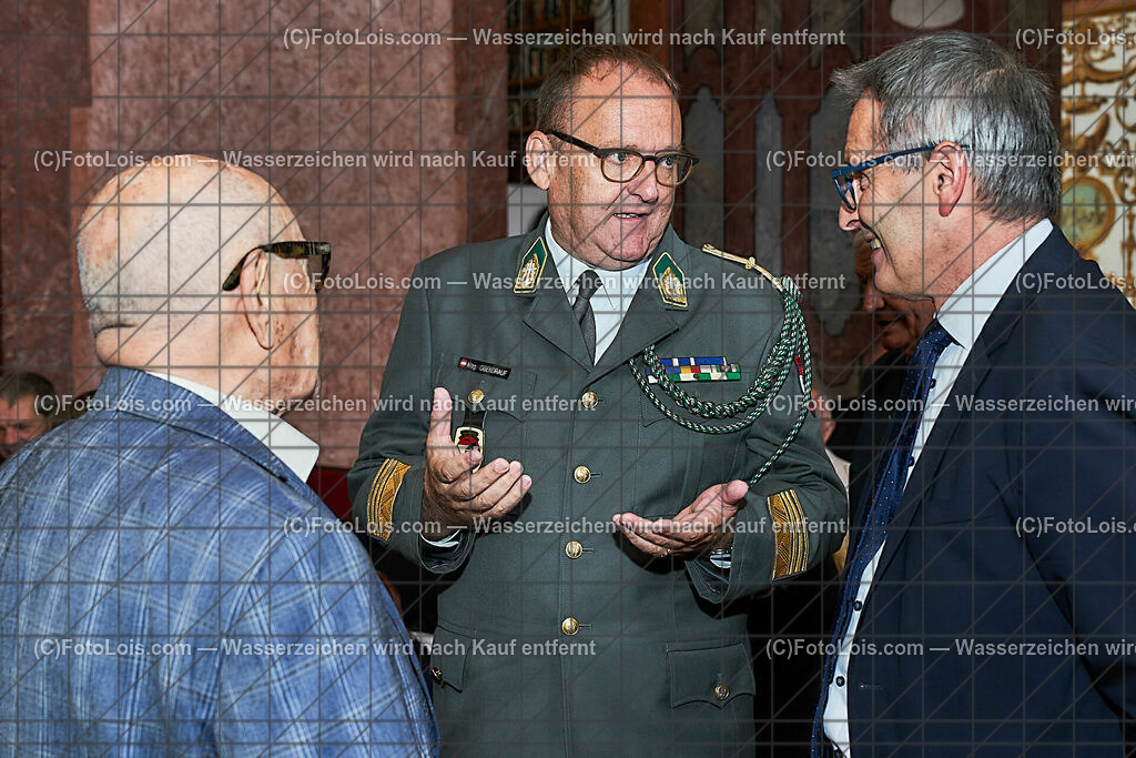 ALS1401_XXXIX-Chopin-Festival_Kanitzer-Obendrauf-Schachner | (C)FotoLois.com, Alois Spandl, XXXIX. internationales CHOPIN-Festival in der Kartause Gaming, AUSKLANG in der Barockbibliothek mit der Militärmusik Niederösterreich unter der Leitung von Militärkapellmeister Oberst Adolf Obendrauf, So 6. August 2023.