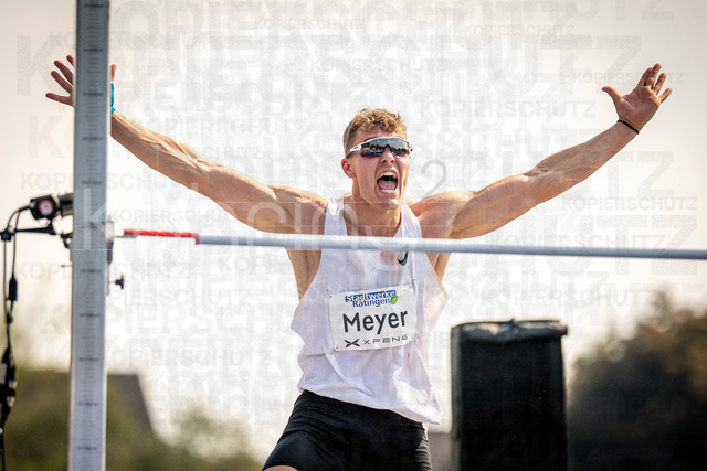 Multisport Event; Ratingen, 27.06.2026 | RATINGEN, GERMANY - JUNE 27, 2026 : Marcel Meyer (GER / Germany) reacts in the decathlon’s high jump  during the Multisport Event at Stadion Ratingen on June 27, 2026 in Ratingen, Germany.