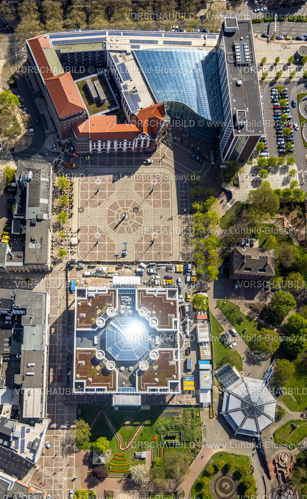 Dortmund230401198 | Luftbild, Rathhaus Sanierung und Friedensplatz, Senkrechtaufnahme, City, Dortmund, Ruhrgebiet, Nordrhein-Westfalen, Deutschland