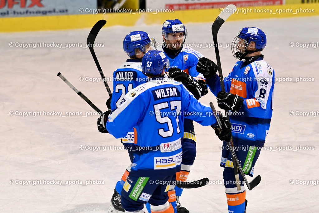ESC Sparkasse STEINDORF vs. UECR Huben | Jubel ESC Steindorf Mannschaft, #57 Wilfan Franz ESC Steindorf, #69 Kreuzer Philipp ESC Steindorf, #79 Petrik Benjamin ESC Steindorf, #21 Walder Patrik ESC Steindorf, ESC Sparkasse STEINDORF vs. UECR Huben, ESC Sparkasse STEINDORF vs. UECR Huben am 30.01.2026 in Steindorf (Ossiachersee Halle), Austria, (Photo by Bernd Stefan)