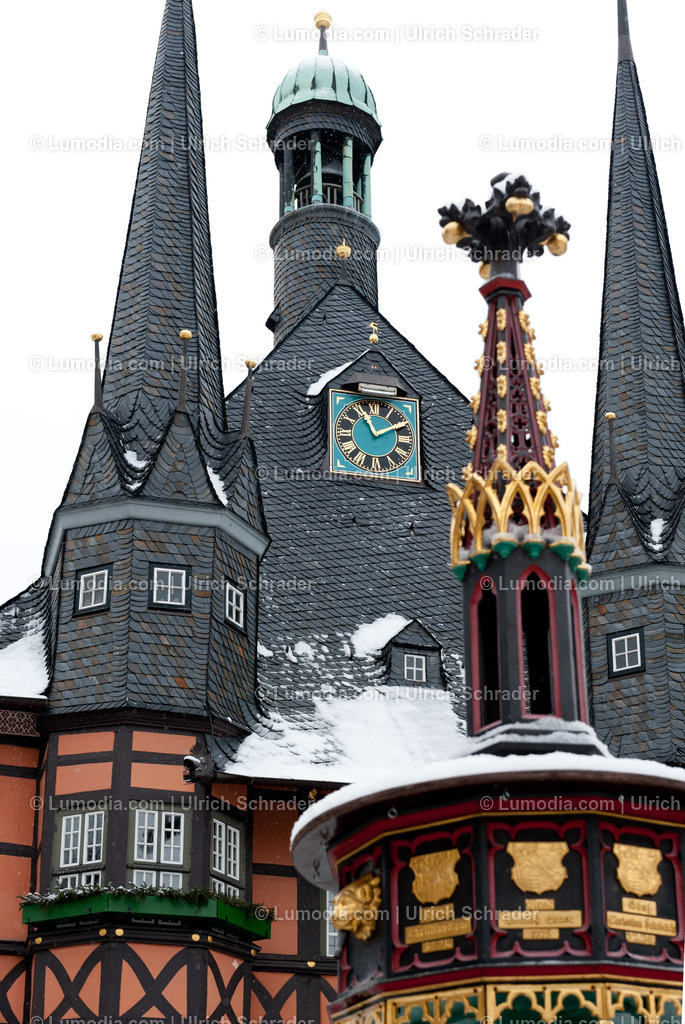 100491-3246 - Rathaus Wernigerode | Stockfoto und Bilderpool mit Bildmaterial aus Deutschland, dem Harz, Halberstadt, Quedlinburg, Wernigerode und weltweit. Qualitativ hochwertige und professionelle Fotos anschauen und kaufen. - Realisiert mit Pictrs.com