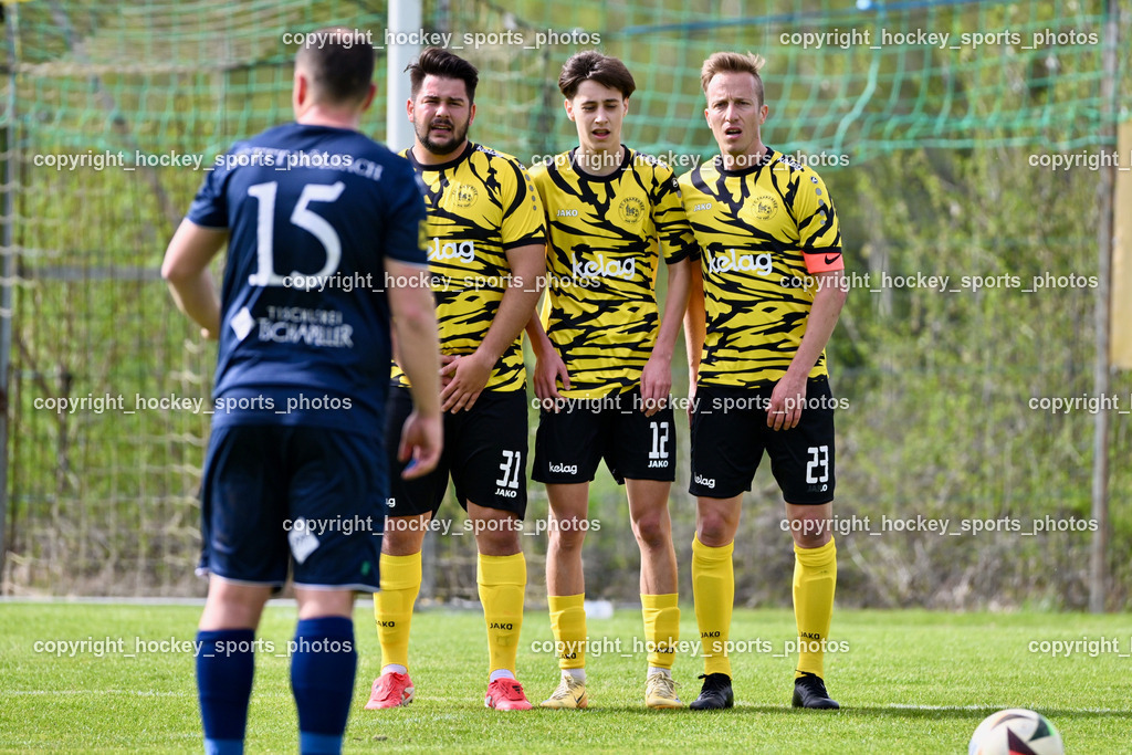 FC Faakersee vs. FC Dölsach | #15 Markus Bachmann FC Dölsach, #31 Arnel Mulahalilovic FC Faakersee, #12 Moritz Nico Prugger FC Faakersee, #23 Roman Adunka FC Faakersee, FC Faakersee vs. FC Dölsach, FC Faakersee vs. FC Dölsach am 20.04.2025 in Finkenstein (Sportplatz Finkenstein), Austria, (Photo by Bernd Stefan)