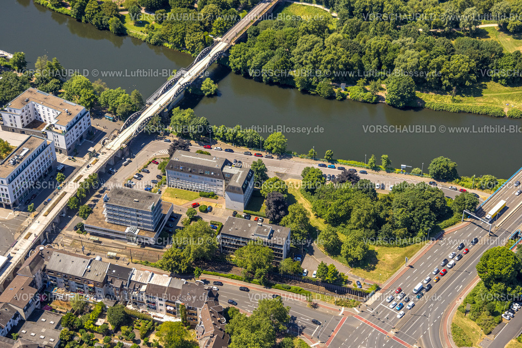 Muelheim230703923 | Luftbild, Amt für Gesundheit und Hygiene, AOK Gebäude, Heinrich-Melzer-Straße, Altstadt II, Mülheim an der Ruhr, Ruhrgebiet, Nordrhein-Westfalen, Deutschland
