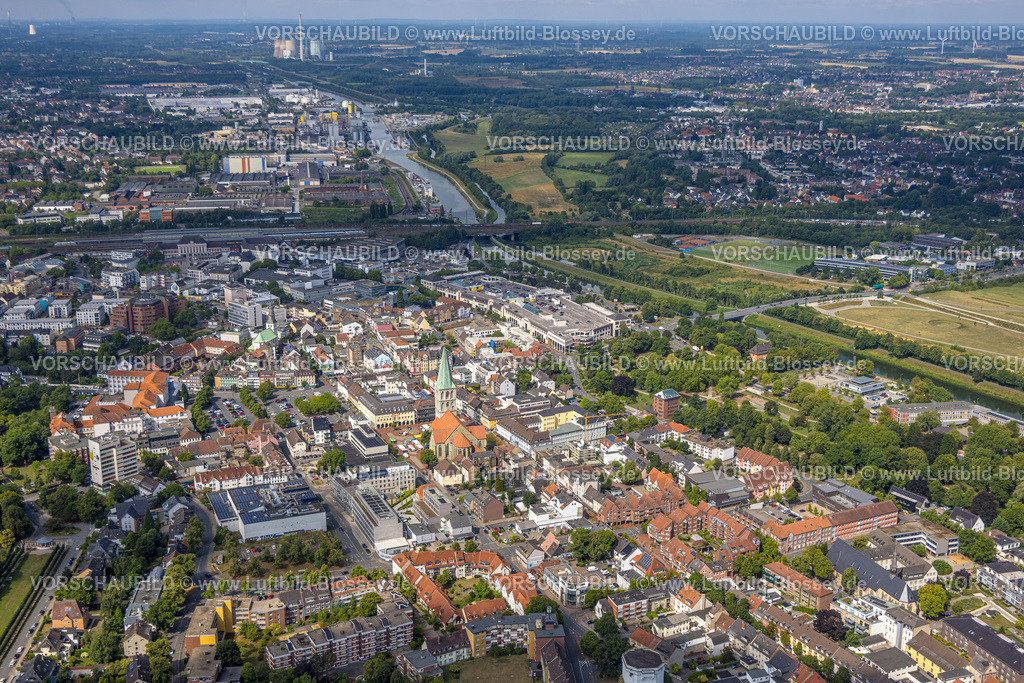 Hamm250700719Mitte | Luftbild, City Mitte und evang. Pauluskirche, Hamm, Ruhrgebiet, Nordrhein-Westfalen, Deutschland