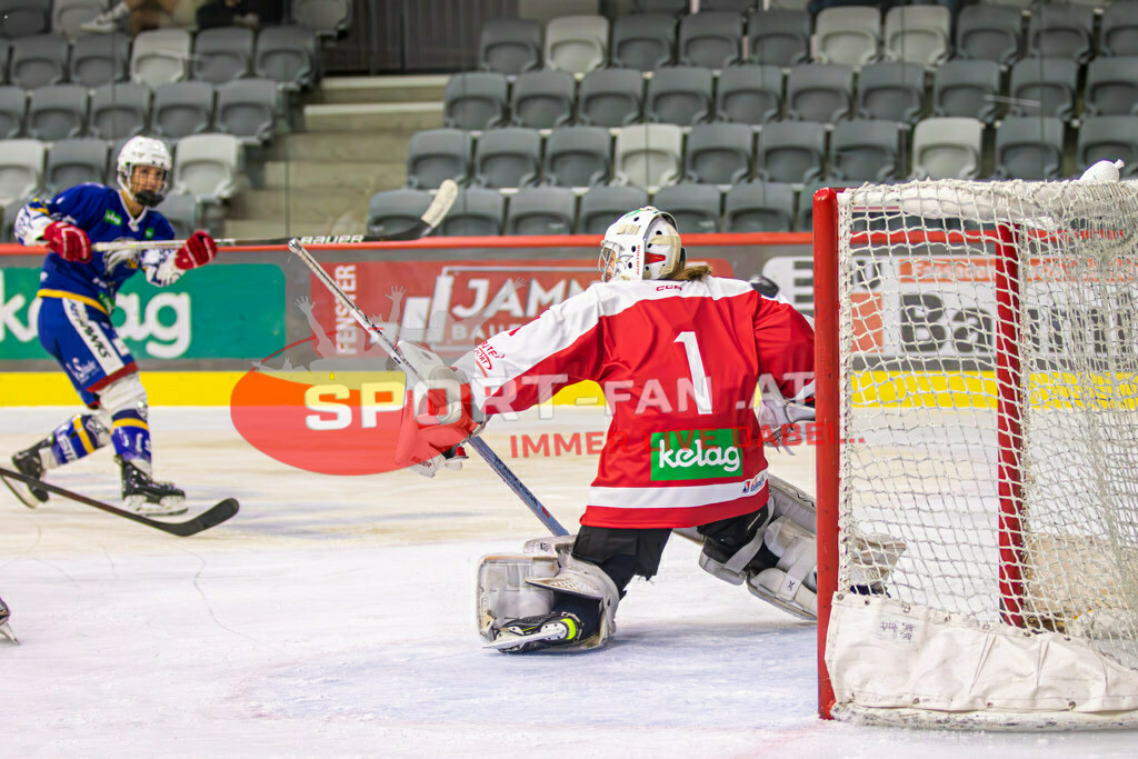 Eishockey DEBL 2023/24 | Eishockey DEBL 2023/24, KAC Frauen - Villach Lady Hawks am 27.09.2023 in Klagenfurt (Heidi Horten Arena), Austria, (Photo by Ernst Krawagner sport-fan.at) - Realisiert mit Pictrs.com