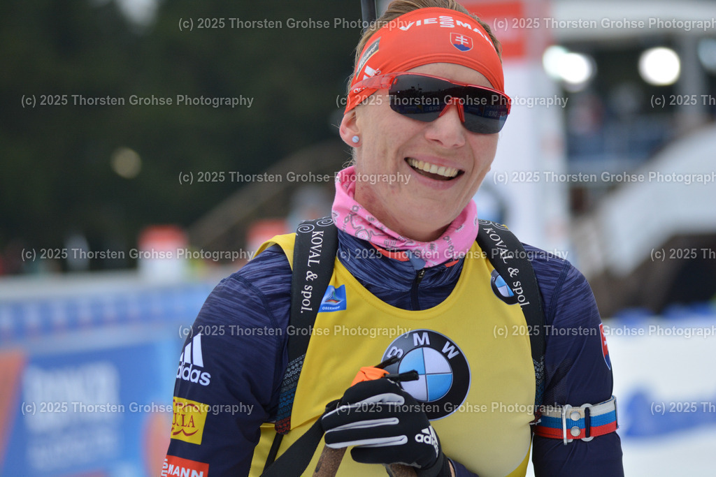 IBU WC Biathlon Oberhof 2018 | KUZMINA Anastasiya (SVK) im Ziel (Platz 1); IBU WC Biathlon Oberhof 2018, 10 km Verfolgung der Frauen am 06.01.2018 in der DKB Ski Arena in Oberhof, (Deutschland) - Realisiert mit Pictrs.com