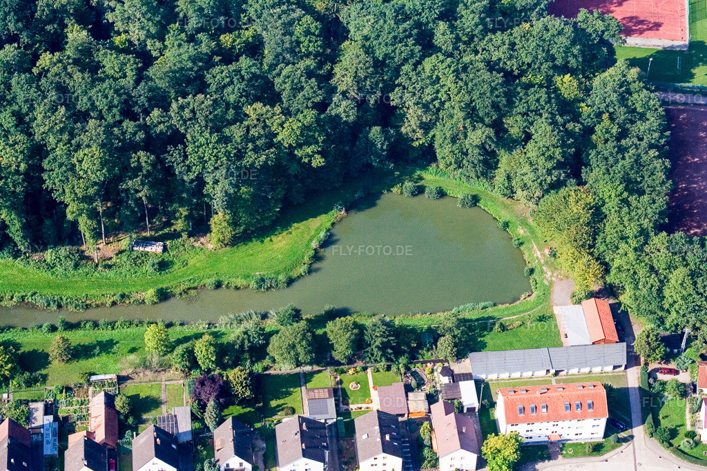 Luftbild: Polizeiweier des Angelsportverein ASV Kandel in Kandel im Bundesland Rheinland-Pfalz in Deutschland. Foto: IMG_3667.jpg vom 07.09.2006 durch Werner Riehm/FLY-FOTO.de