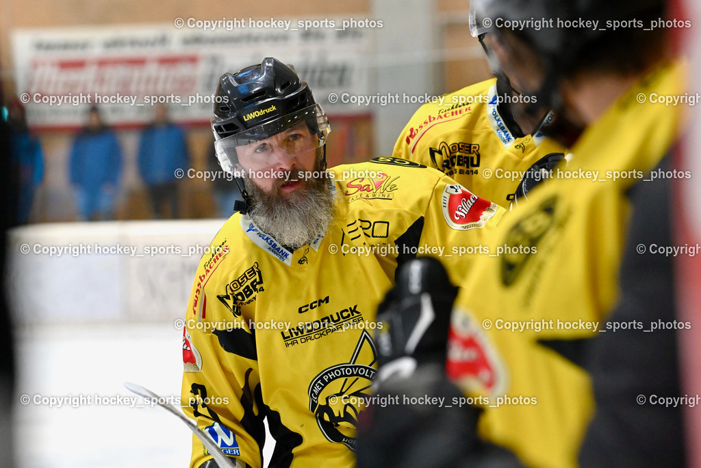 EC Hornets Spittal vs. USC Piraten Velden 18.2.2024 | #33 Kabas Michael EC Hornets Spittal, EC Hornets Spittal vs. USC Piraten Velden 18.2.2024, EC Hornets Spittal vs. USC Piraten Velden 18.2.2024 am 18.02.2024 in Spittal an der Drau (Eissportzentrum Spittal), Austria, (Photo by Bernd Stefan)