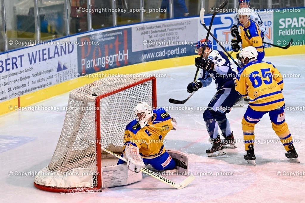 ESC Steindorf vs. EHC Althofen 13.1.2024 | #31 Horn Fabian, #18 Pewal Martin, #65 Lungkofler Gerald
