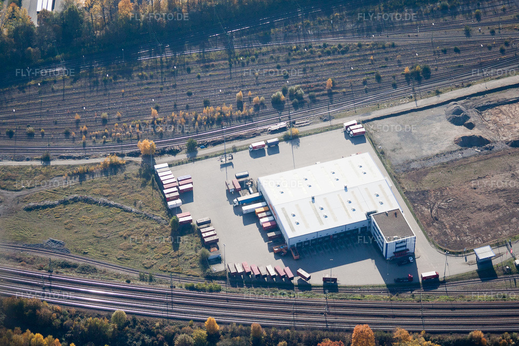 Luftbild: Wofahrtsweierer Straße, Emons Spedition GmbH im Ortsteil Oststadt in Karlsruhe im Bundesland Baden-Württemberg in Deutschland. Foto: IMG_35003.jpg vom 31.10.2010 durch Werner Riehm/FLY-FOTO.de