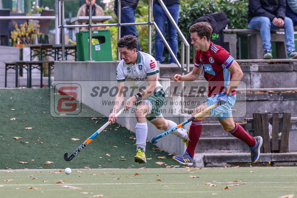 MJ_2022-10-08_Herren_HTCU-UHC-38 | Lucas Toscani (Uhlenhorst Mülheim #7) &amp; Tim Peter Schwieren (UHC Hamburg #24), Uhlenhorst Mülheim - UHC Hamburg am 8.10.2022 im Waldstadion, Mülheim a. d. Ruhr