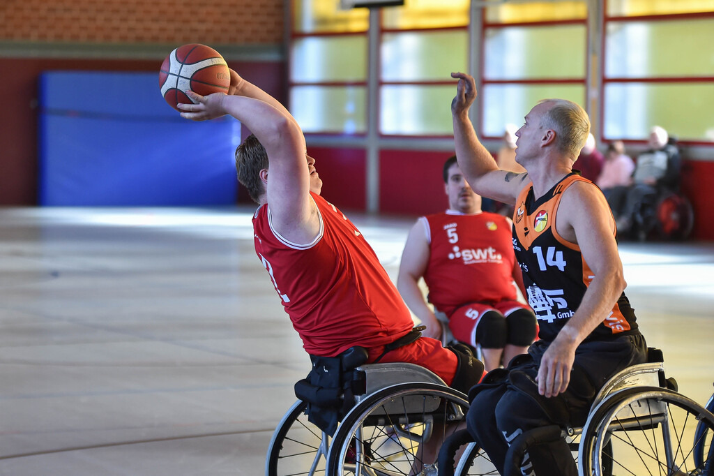 2024-10-26-0099 | RSKV Tuebingen vs. Hannover United 2, Rollstuhlbasketball, 2. Bundesliga Sued, 3. Spieltag, Saison 2024/2025, 26.10.2024, Foto: Ralph Kunze - Realisiert mit Pictrs.com