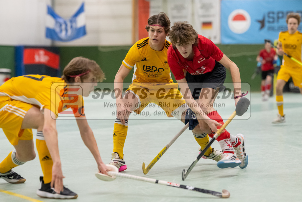 SFE_20230304_0002 | Deutsche Meisterschaft Männliche U16 Halle 2023 am 04.03.2023 in Köln (KTHC Stadion Rot-Weiss Köln Tennis and Hockey Club), Photo: Stephan Fehrmann 2022 (Sports-Gallery)