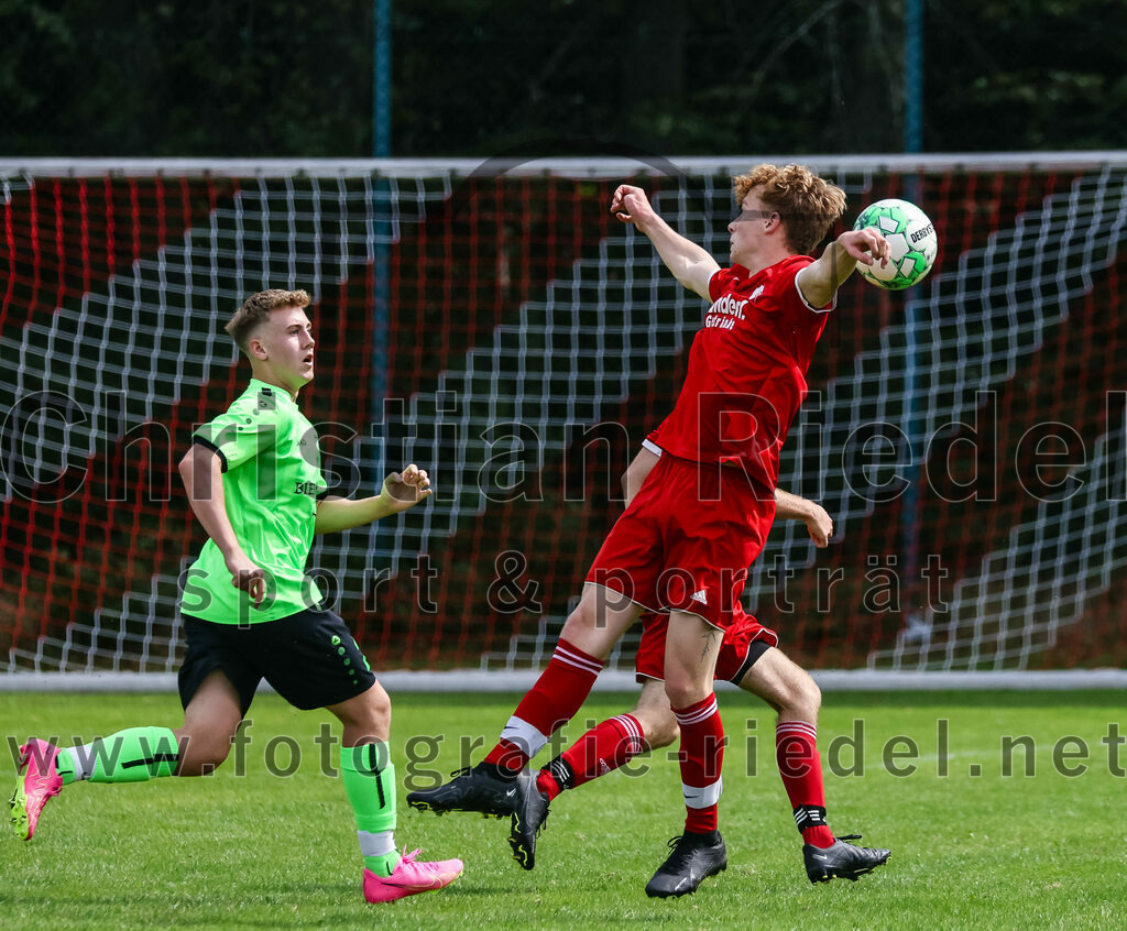 2023-09-03_013_TSV_Oberpframmern_II_gegen_TSV_Hohenbrunn_II | Oberpframmern, Deutschland, 03.09.2023:
Fußball, B-Klasse 2023 / 2024, 3. Spieltag, TSV Oberpframmern II gegen TSV Hohenbrunn II, Endergebnis: 0:2

Hannes Rothfuß (TSV Oberpframmern, #8)

Foto: Christian Riedel / fotografie-riedel.net