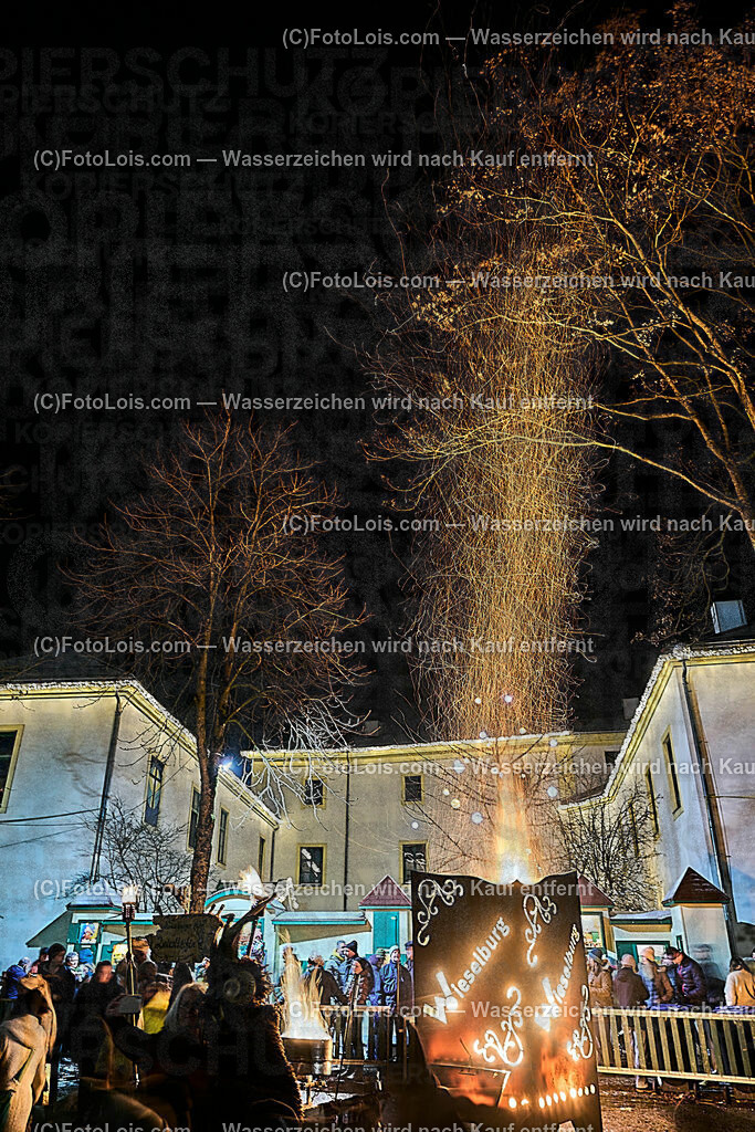 ALP9789_Wieselburger ADVENT_Wintersonnenwendfeuer | (C)FotoLois.com, Alois Spandl, Wieselburger Advent, Wintersonnenwendfeier mit Umzug durch die Stadt, Sonnenwendfeuer und Perchtenlauf mit Show im Schlosspark, Mitwirkung der Partnergemeinde EINBECK, Sa 17. Dezmber 2022.