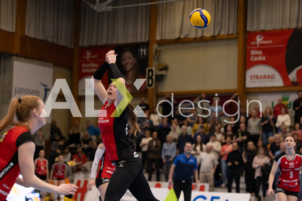 Volleyball I Frauen I Saison 2025-2026 I Volleyball NLA | Women I 1/2 Finals I  VC Kanti Schaffhausen - Sm'Aesch Pfeffingen I 22.03.2026 | 9 Jordan Lockwood (USA) (VC Kanti Schaffhausen) – Diagonal - Realisiert mit Pictrs.com