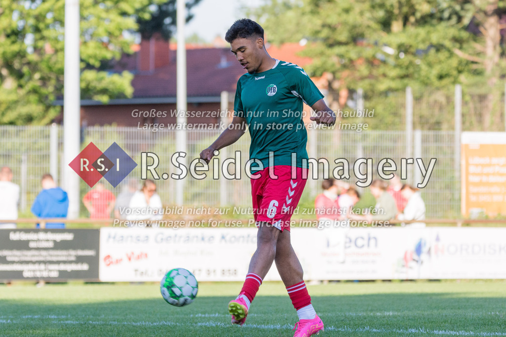 Fußball, Saison 2023/24, Confima-Cup, SV Preußen 09 Reinfeld - VfB Lübeck II, Schönböcken (Lübeck), 13.07.2023 | Emilio Flavio Krück (#6, Lübeck)