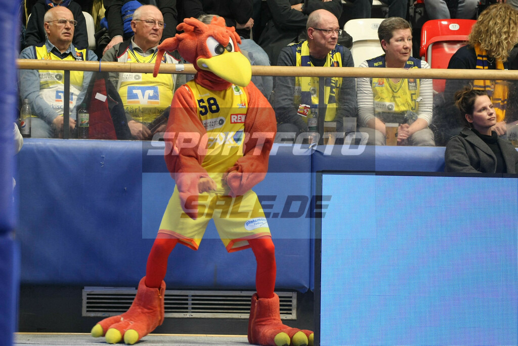 Phoenix Hagen - Uni Baskets Paderborn | Maskottchen Felix - © Sportfoto-Sale (MK) - Realisiert mit Pictrs.com