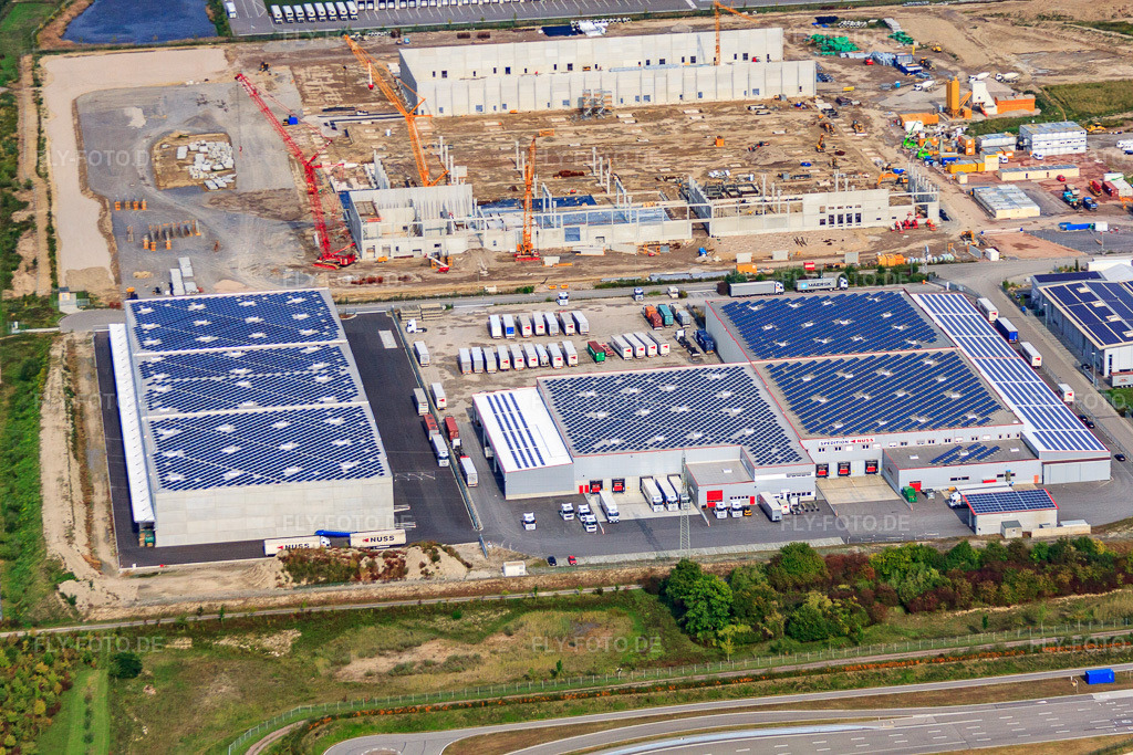 Luftbild: Baustelle für MEG Wörth am Rhein GmbH im Industriegebiet Oberwald in Wörth am Rhein im Bundesland Rheinland-Pfalz in Deutschland. Foto: IMG_53271.jpg vom 23.09.2012 durch Werner Riehm/FLY-FOTO.deMEG Gruppe - MEG Gruppe