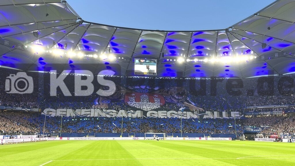 KBS Picture_HSV-FCStPauli_001 | HSV Fans Nordtribuene mit Choreo ,Sportplatz :  Volksparkstadion,Hamburger Derby, - Realisiert mit Pictrs.com